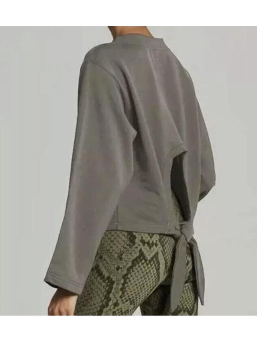 Varley Weymouth Olive green open tie back sweatshirt size M